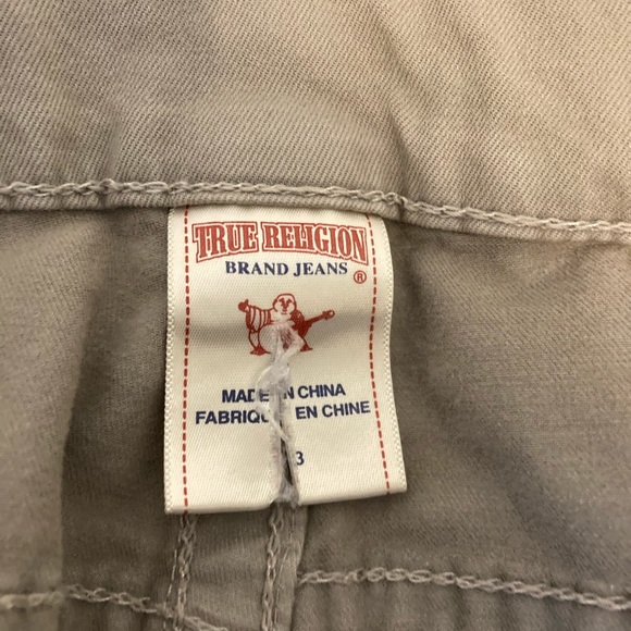 True Religion Grey Pants 33W - 28in inseam - Picture 2 of 6
